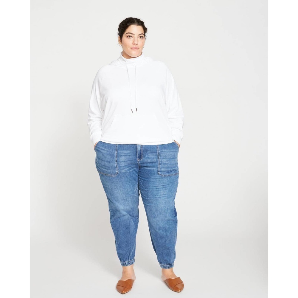 Universal Standard 3XS 2 / 4 Fallon Funnel Neck Hoodie White